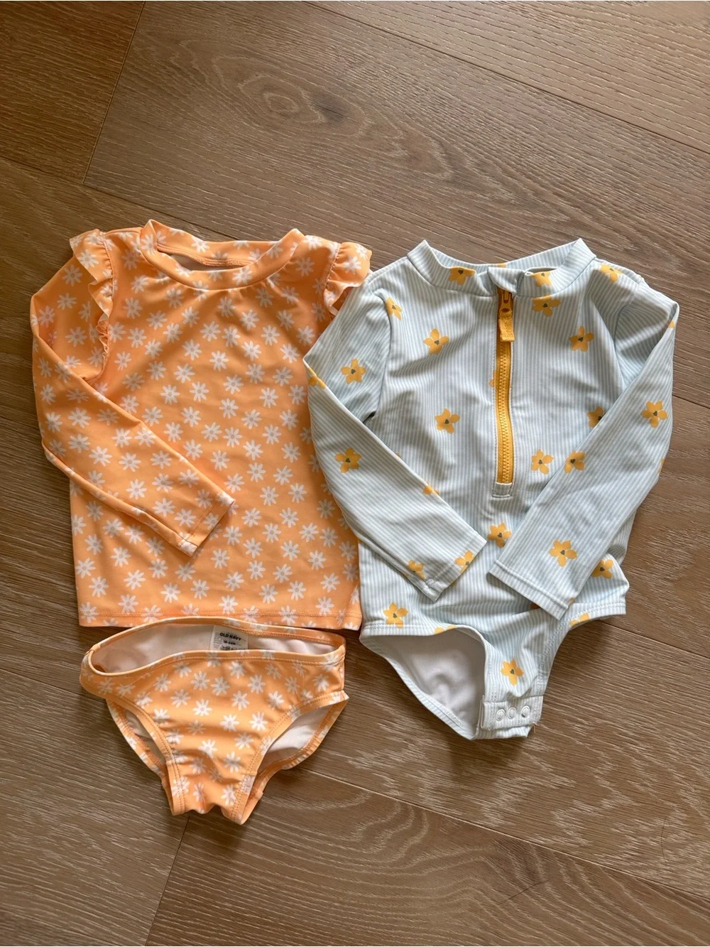 Toddler rashguards with reusable swim diaper